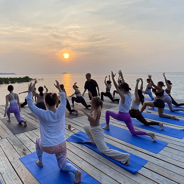 family gathering yoga