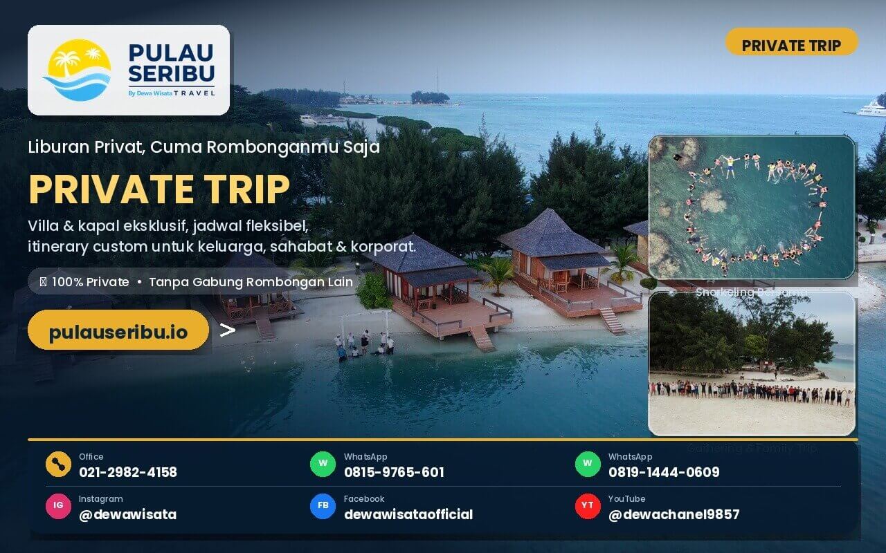 paket wisata private trip pulau seribu
