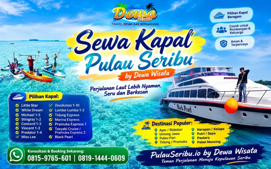 sewa kapal pulau seribu